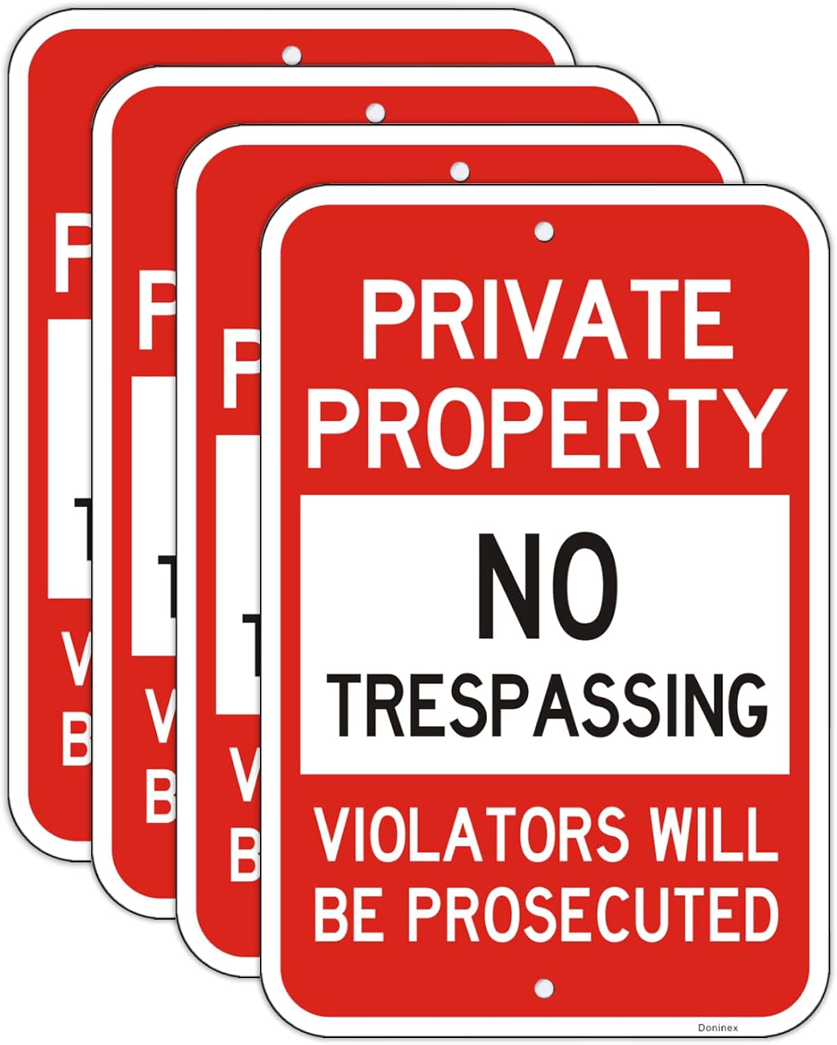 Large No Trespassing Sign 12x18 Inches Heavy Duty Reflective
