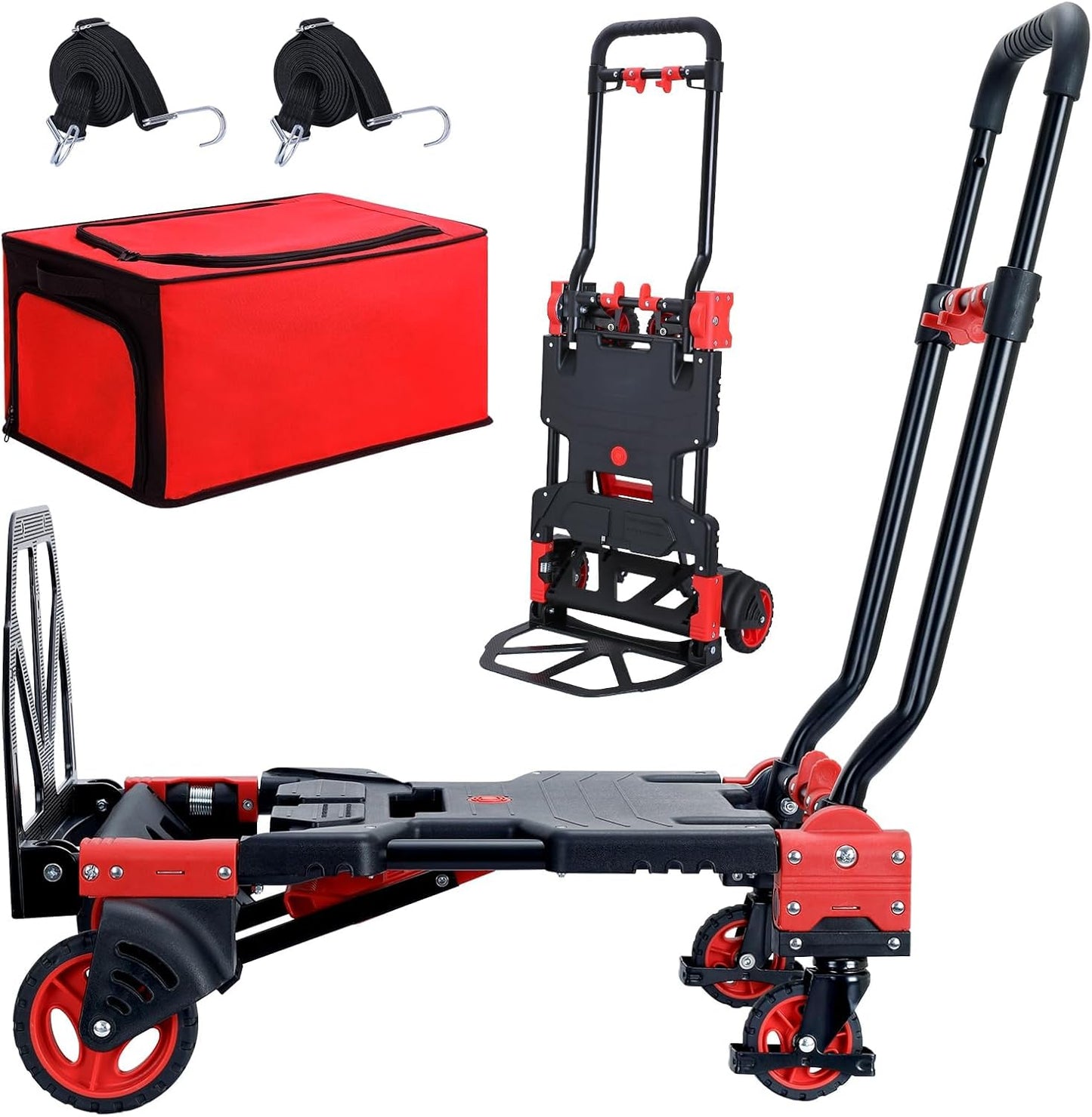 2 in 1 Hand Truck Dolly with 330LB Capacity for Easy Moving