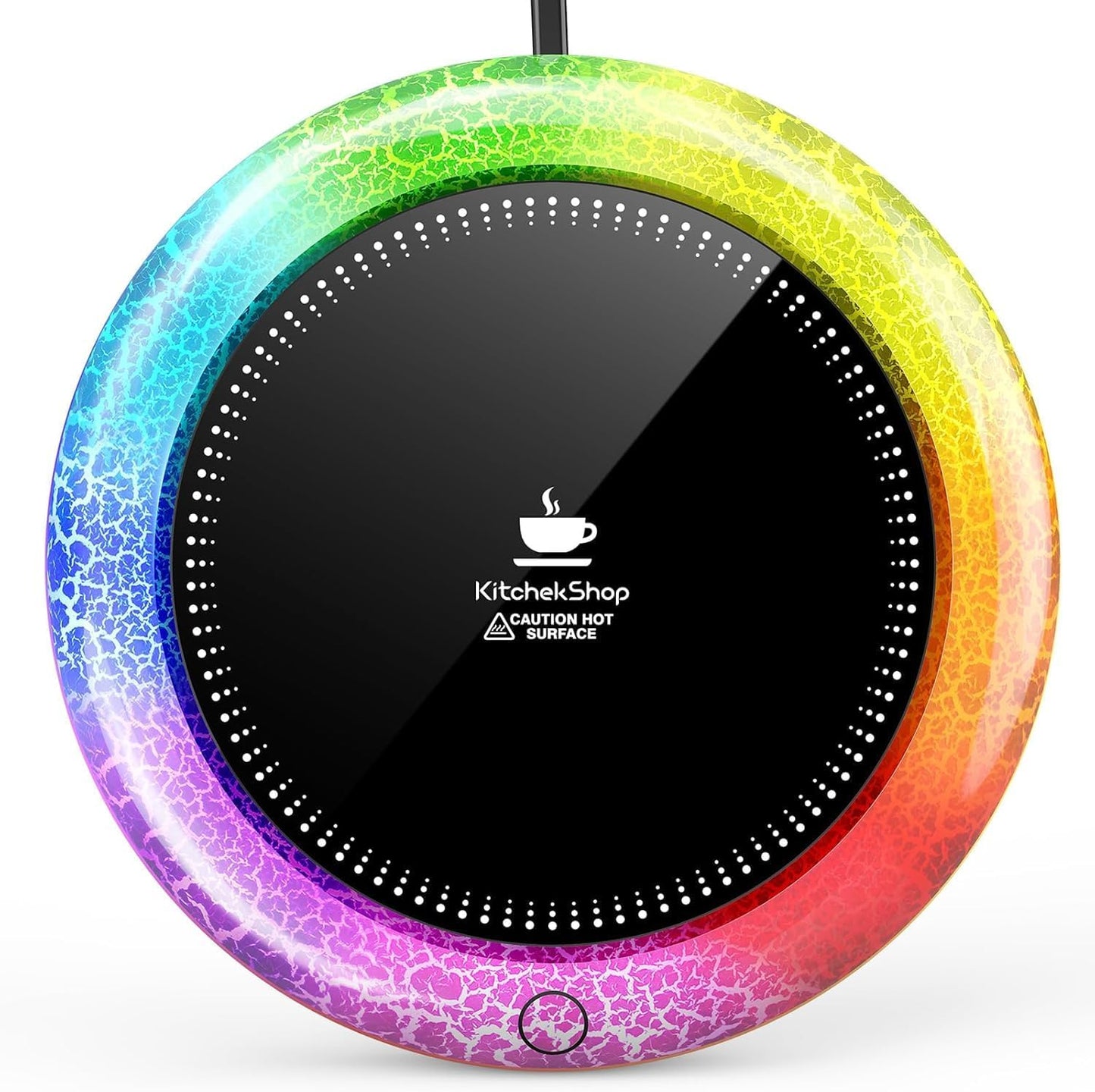 Fast-Heat Coffee Mug Warmer - Auto On/Off, 7 Color Lights