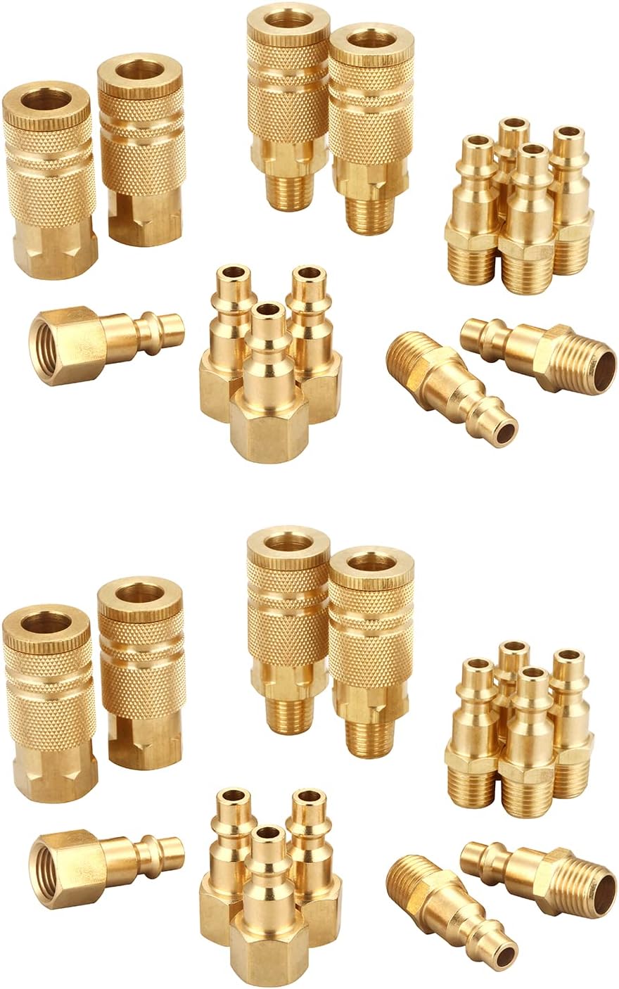 28-Piece Brass Air Hose Fittings Kit by TANYA HARDWARE
