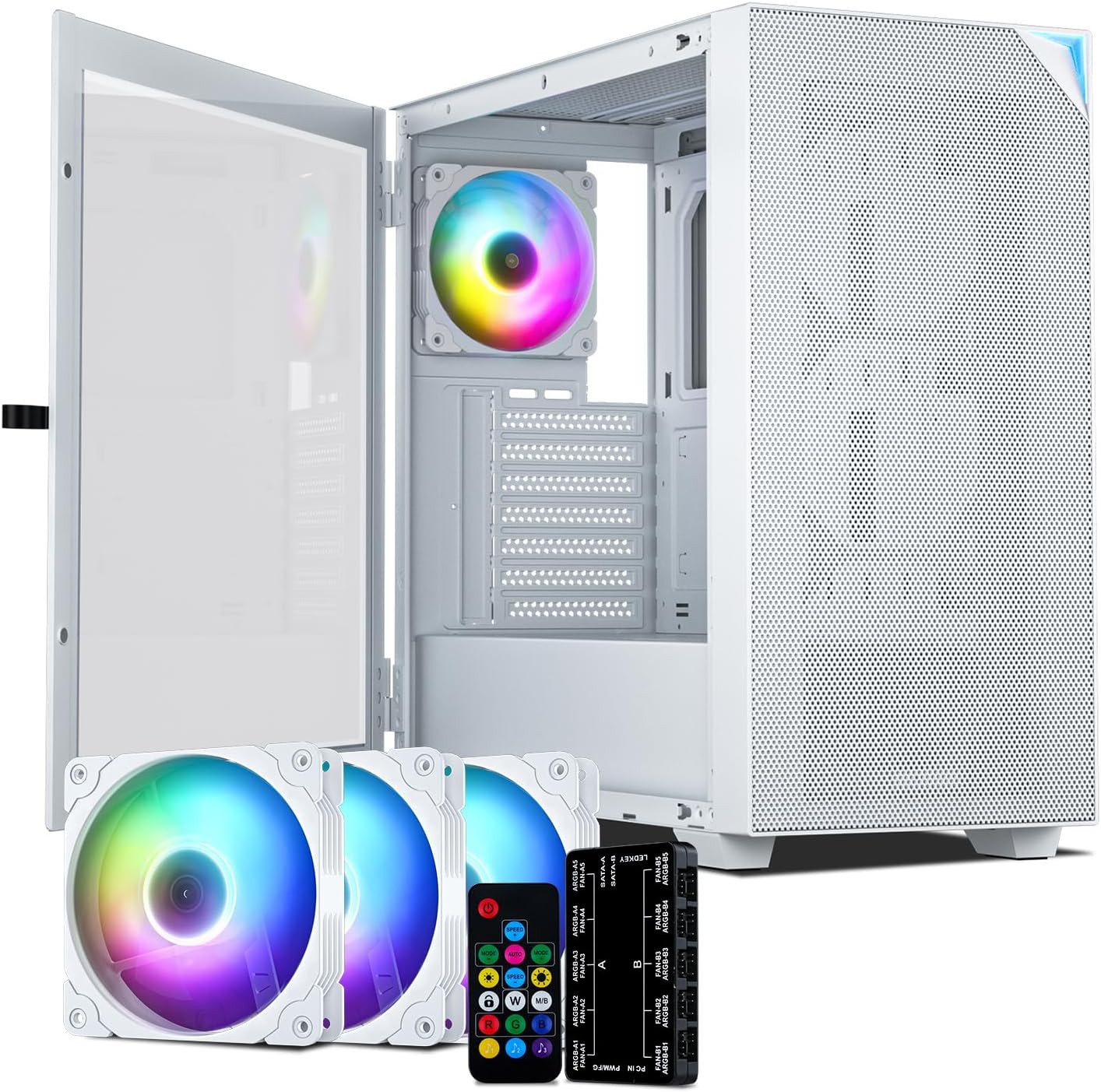VETROO AL800 Full Tower PC Case with Tempered Glass Design
