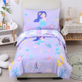 Toddler Mermaid Bedding Set - Ultra Soft 4-Piece Comforter Set