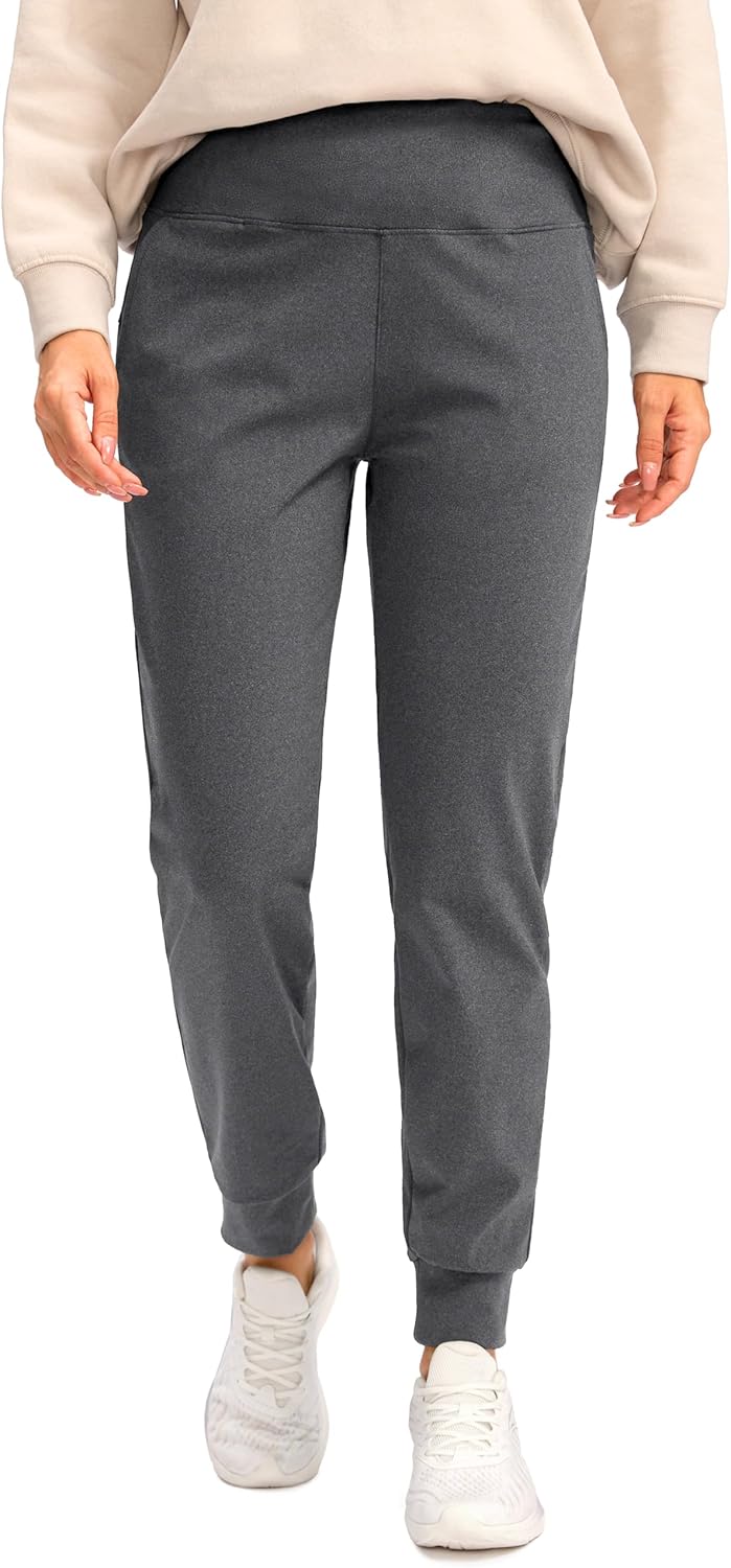 SANTINY Women's Fleece Lined Joggers for Winter Activities