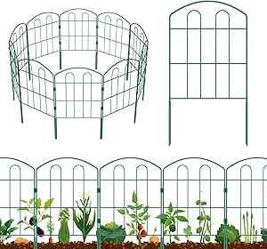 19 Pack Decorative Green Garden Fence for Outdoor Spaces