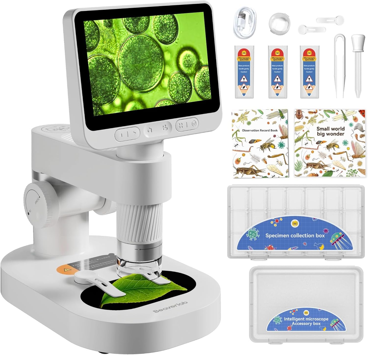 Digital Microscope 1600x with 4.0 Inch Screen for Adults
