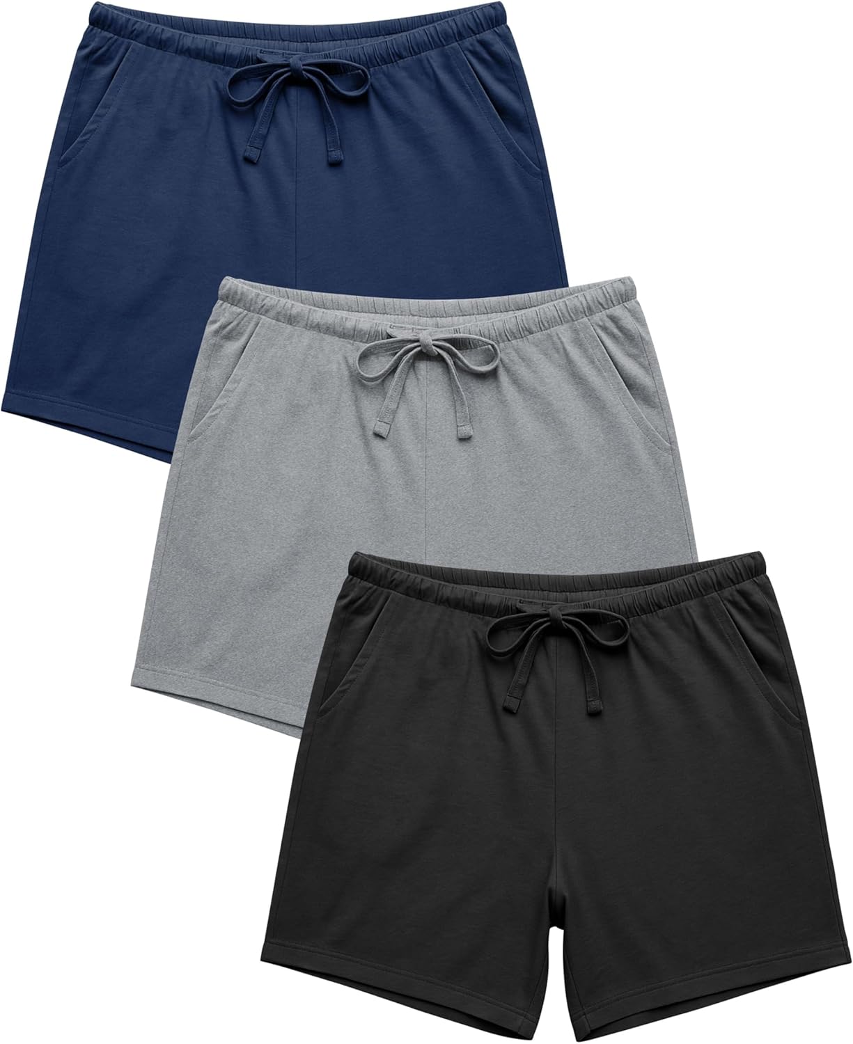 Comfortable Multi-Pack Cotton Sleep Pajama Shorts for Women