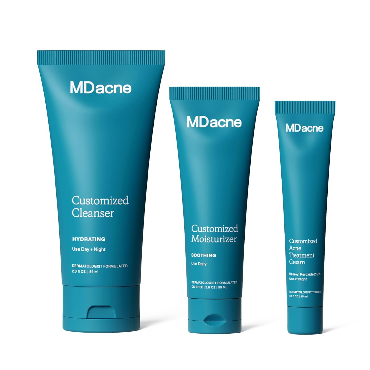 MDacne 3 Step Acne Treatment Kit for Clear Radiant Skin