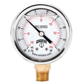 Winters 2.5ft Dial Liquid Filled Industrial Pressure Gauge - Accurate
