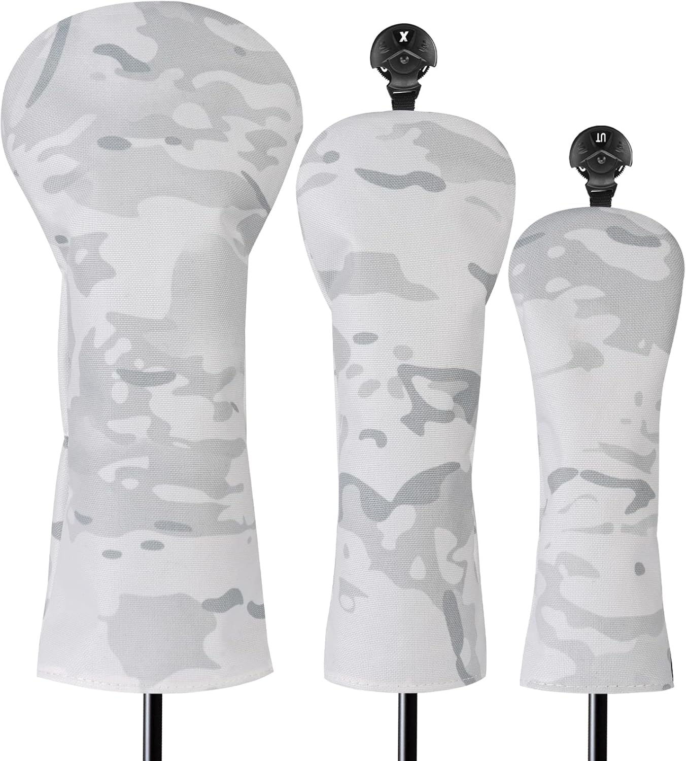 3 Pack Camouflage Golf Club Head Covers for Driver and Woods