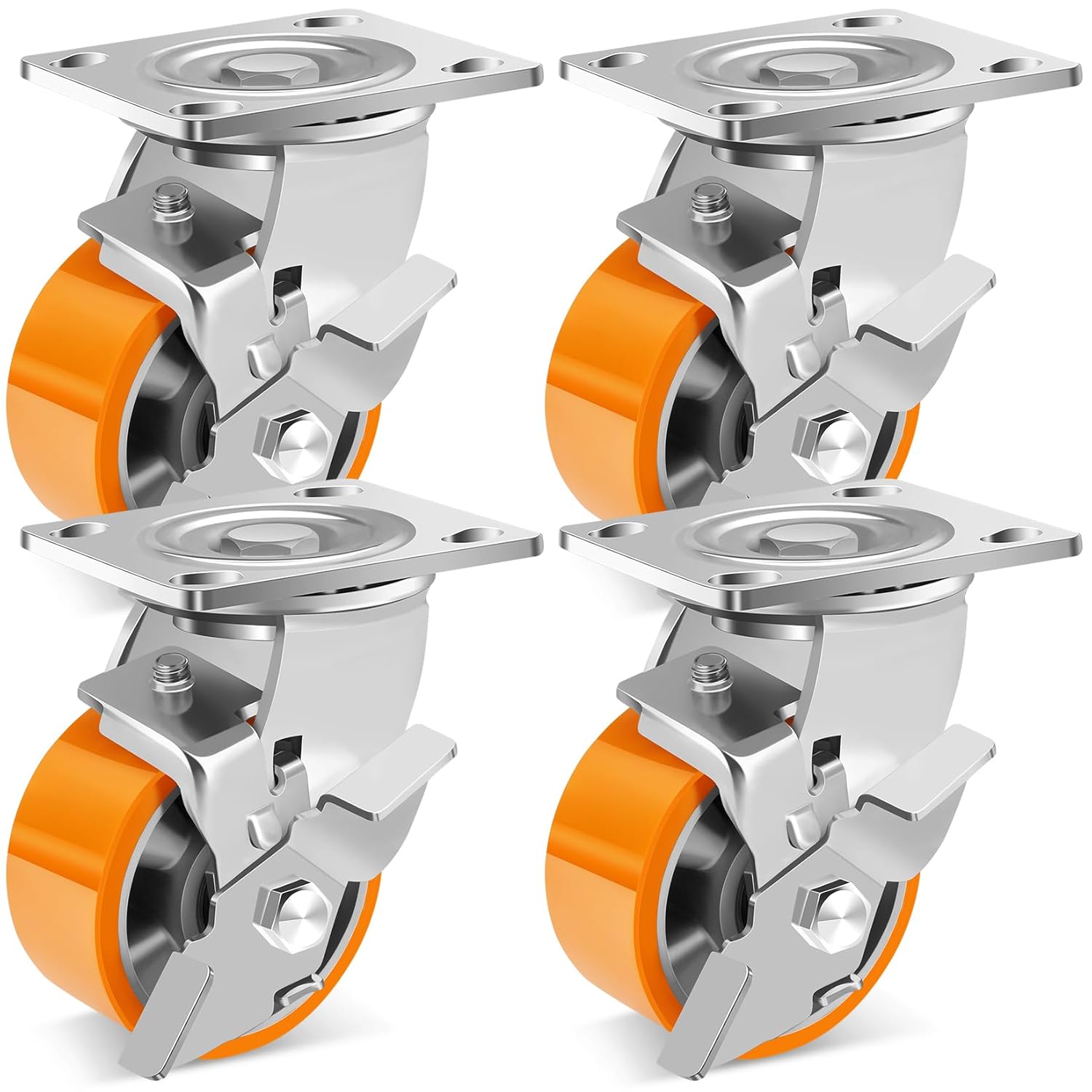 4-Inch Heavy Duty Industrial Casters Wheels for Easy Movement