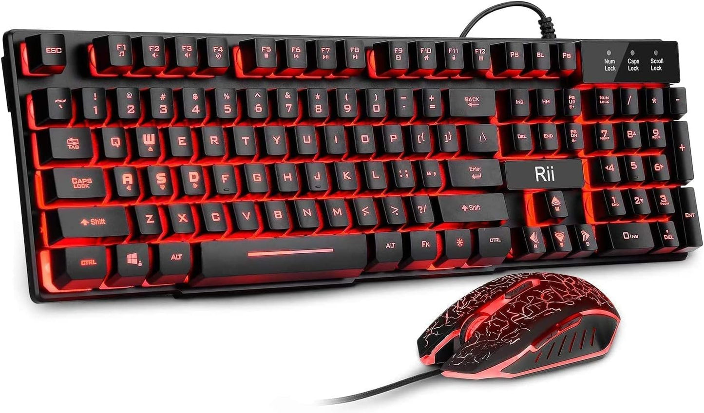 Colorful Backlit Keyboard & Mouse Set - Dual Use