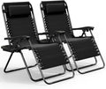 Zero Gravity Chairs Set of 2 Patio Lounge Chairs - Adjustable Comfort