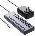 ACASIS 10 Ports 60W USB C 3.2 Hub - High-Speed 10Gbps Expansion