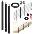 Cable Railing Kit 10-15ft Modular 36in Side Mount - Complete Set