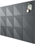 Large Cork Board for Walls 48in x 36in - 12 Pack Felt Tiles