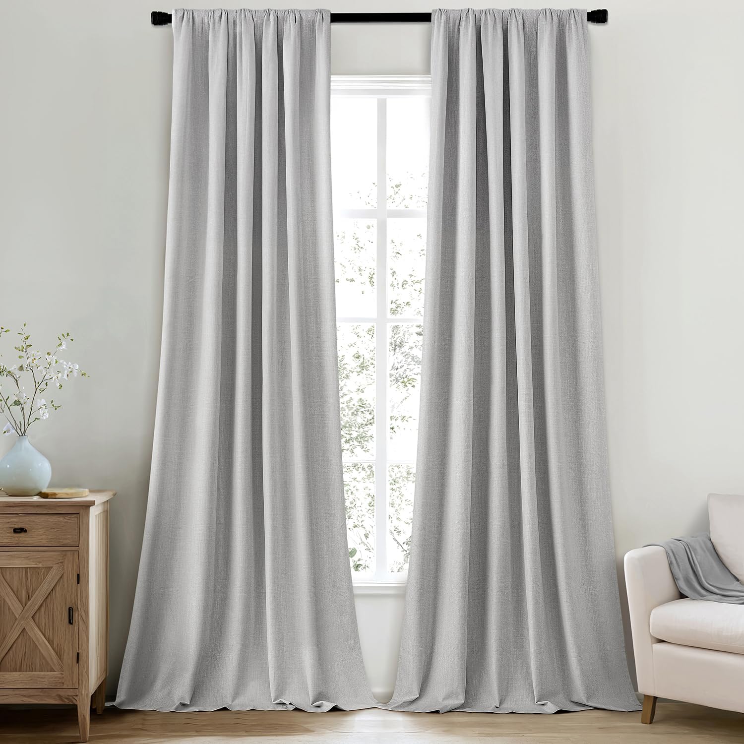 MIULEE 100% Blackout Curtains for Bedroom and Living Room
