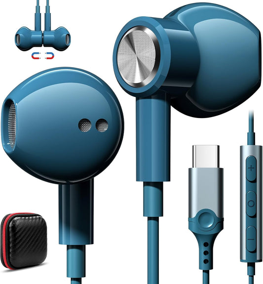 HiFi Magnetic USB C Headphones for iPhone & Samsung