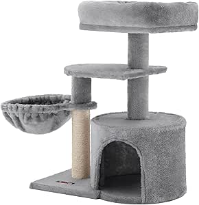Feandrea Cat Tree for Kittens - Small Cat Tower with Scratching Post