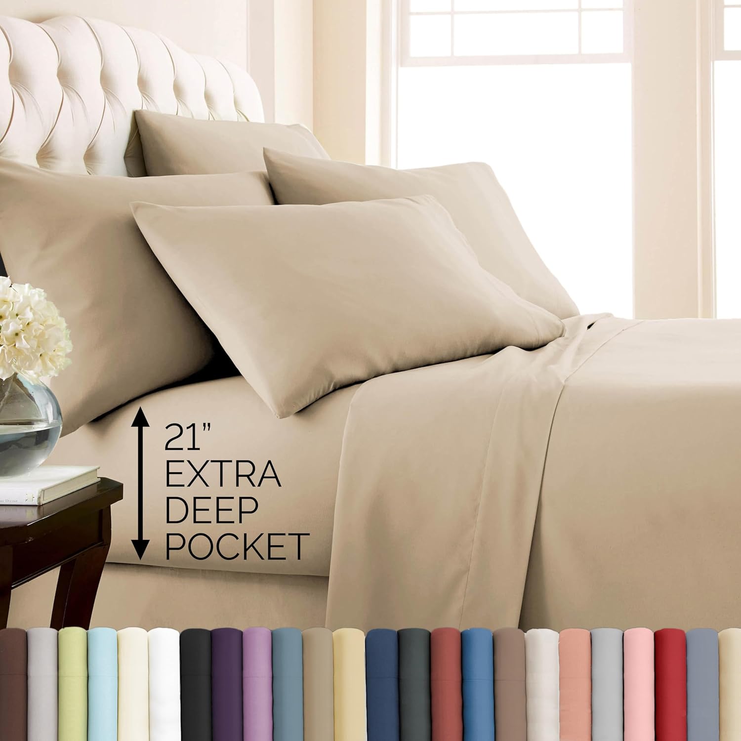 Ultra-Soft 6-Piece King Sheet Set with Deep Pockets for Comfort