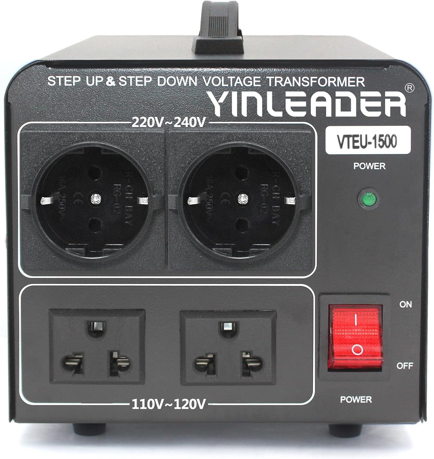 Yinleader 110V to 220V Voltage Converter Transformer for Travel