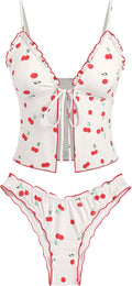 Tankini Swimsuits for Women Smocked Ruffles Tie Front - Flattering Fit