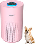 Air Purifiers for Home Bedroom (Pink) - Compact H14 HEPA Cleaner