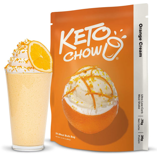 Keto Chow Orange Cream Meal Replacement Shake - Nutritionally Complete