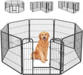 FDW Dog Playpen 8 Panels 32 Inch Heavy Duty Indoor Outdoor