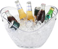 Large 8L Party Beverage Bucket Acrylic Ice Bucket - Clear, Durable