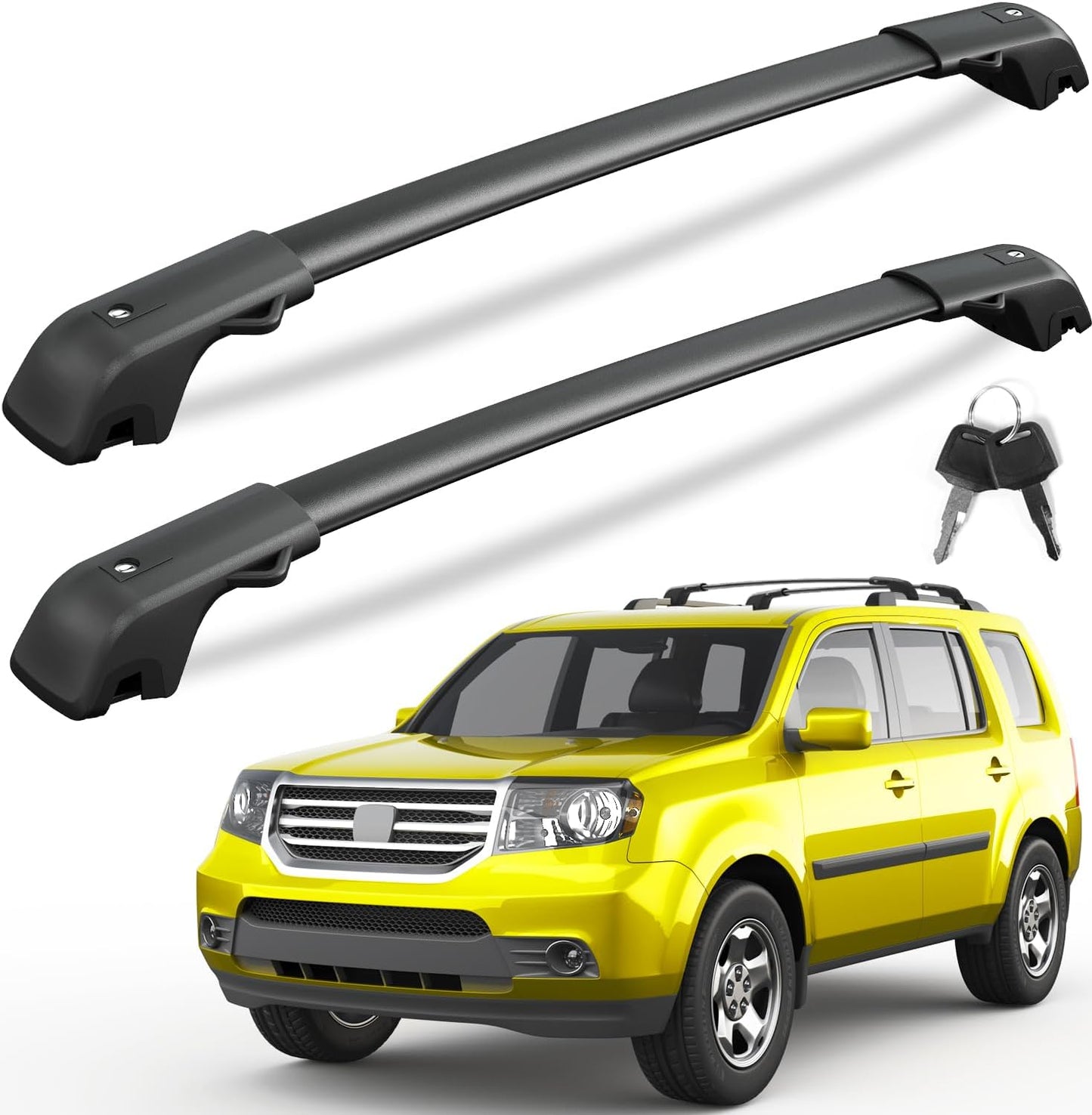 KINGGERI Lockable Roof Rack Cross Bars for Honda Pilot 2009-2015