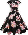 1950s Vintage Swing Dress - Retro Cocktail Cap Sleeve