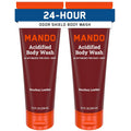 Mando Odor Shield Body Wash - 24 Hour Odor Control, Bourbon Leather