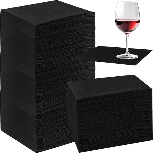 Premium Henoyso 2 Ply Black Napkins - 1000 Pack!