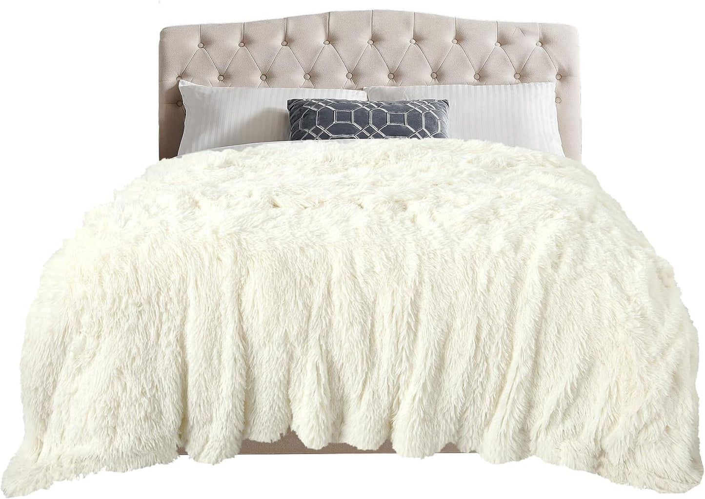 TOONOW Extra Soft Fuzzy Faux Fur Blanket for Cozy Comfort