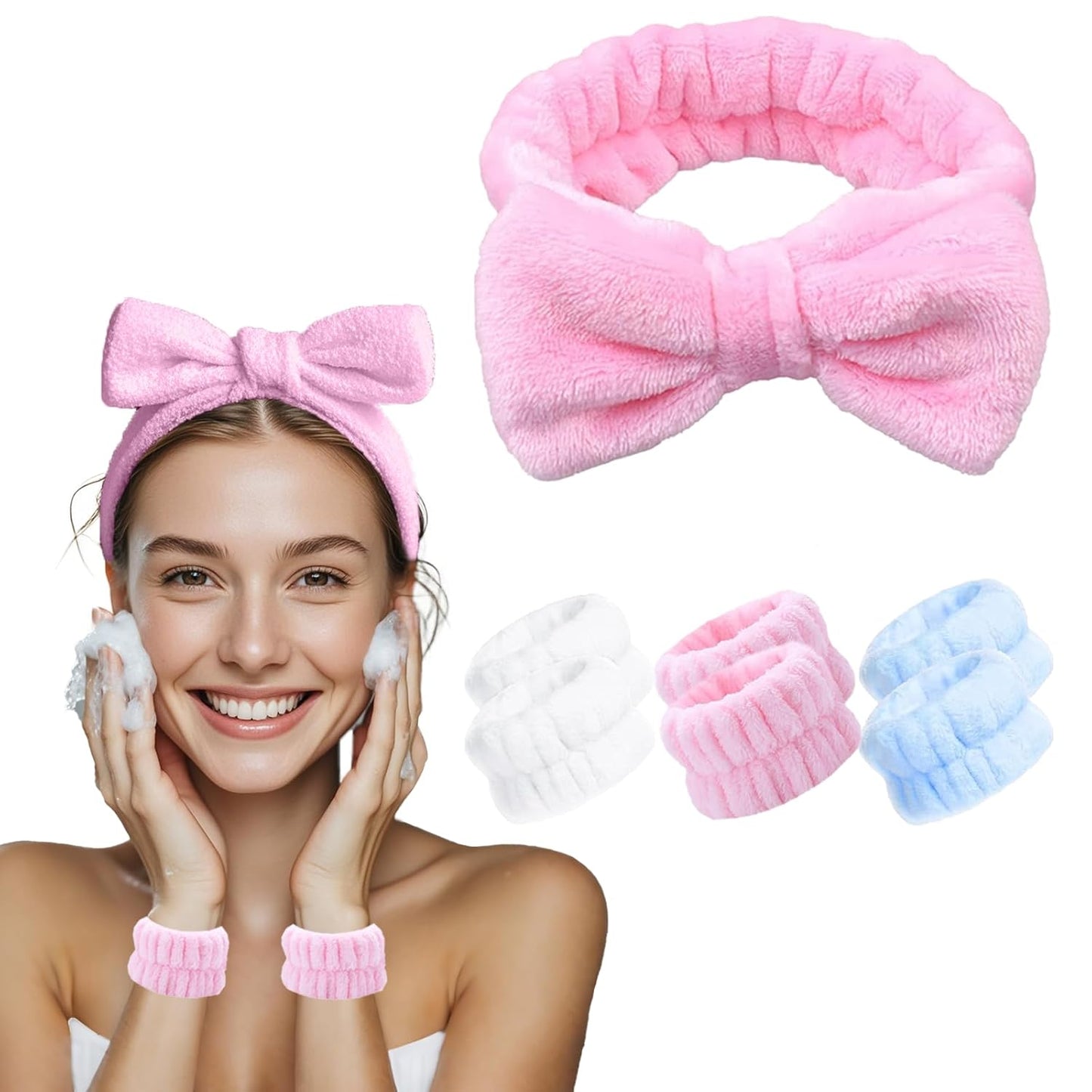 Microfiber Spa Washbands Set - Absorbent & Soft