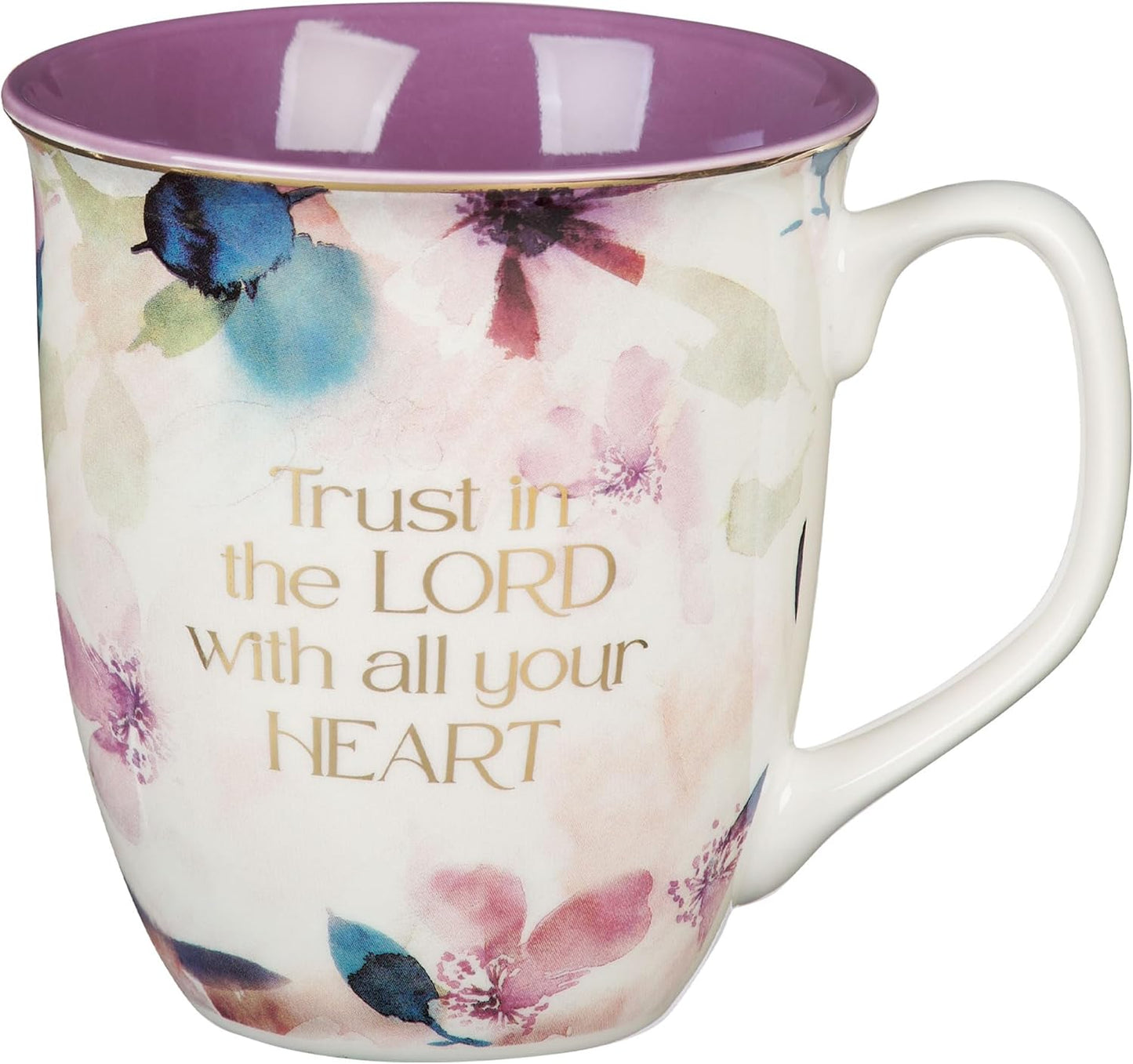 Trust in the Lord Ceramic Mug: Inspiring Scripture, Non-Toxic, 14 oz.