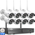 Hiseeu 2K Wireless Security Camera System NVR Kit - 8 Cam 3MP