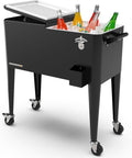 Permasteel 80 Quart Party Cooler - Rolling Retro Ice Chest