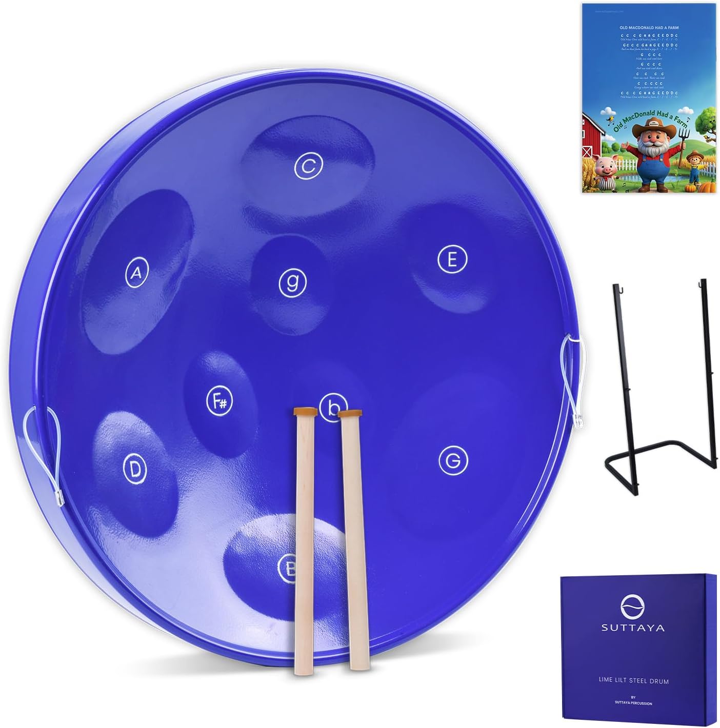 Suttaya Steel Drum Educational Instrument with Adjustable Stand