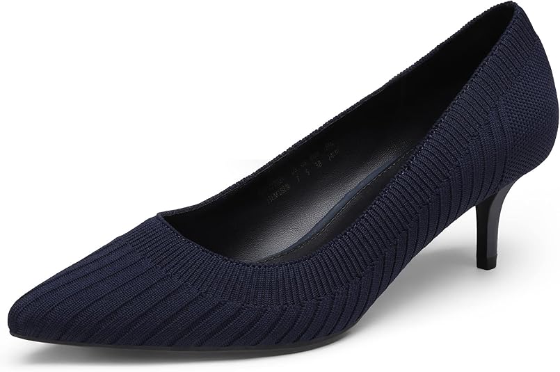 DREAM PAIRS Women's Moda Low Heel D'Orsay Pointed Toe Pumps