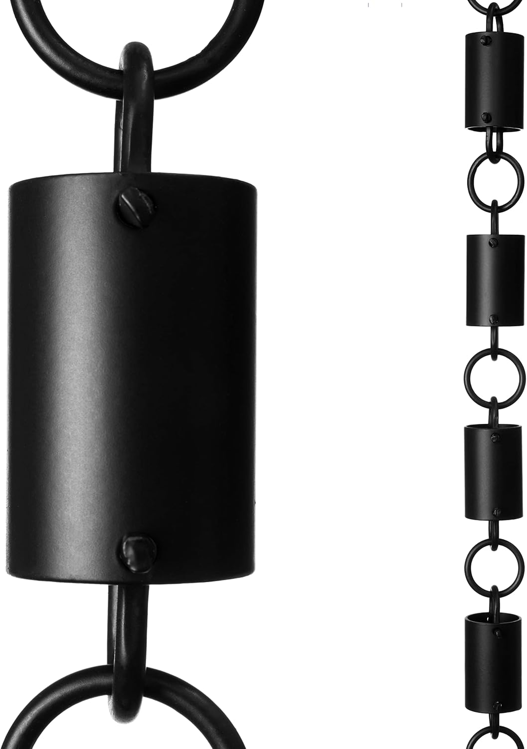 Monarch Rain Chains Aluminum Cylinder Rain Chain for Gutters