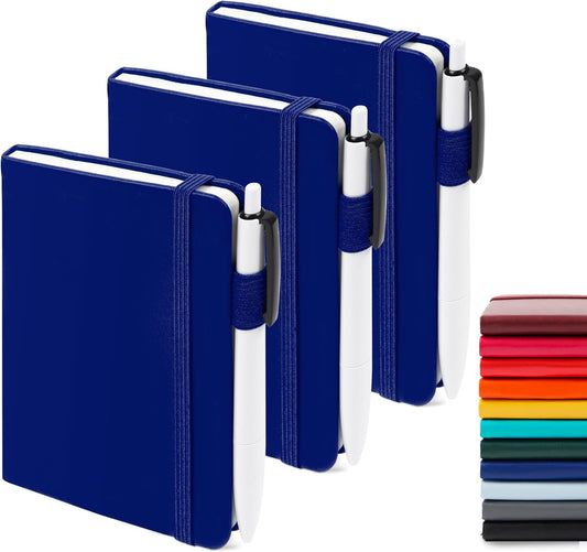 Pocket Notebook Trio with Pen Holders - Navy