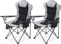 2 Pack Camp Chairs for Heavy People - Comfortable, Sturdy Outdoor