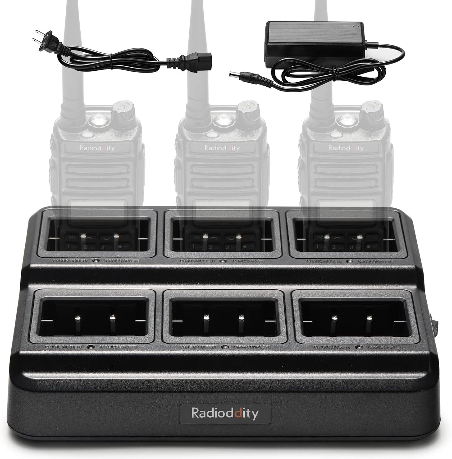 Radioddity GM-30 GMRS Handheld Radio Six-Way Charger Station