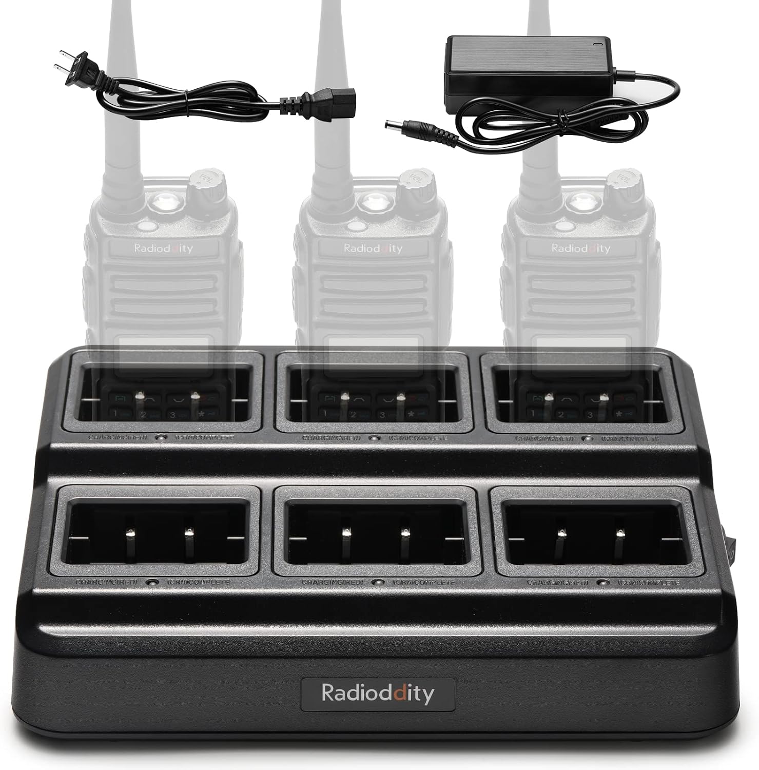 Radioddity GM-30 GMRS Handheld Radio Six-Way Charger Station
