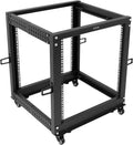 VIVO 12U Freestanding Server Rack - Mobile Open Frame Cart
