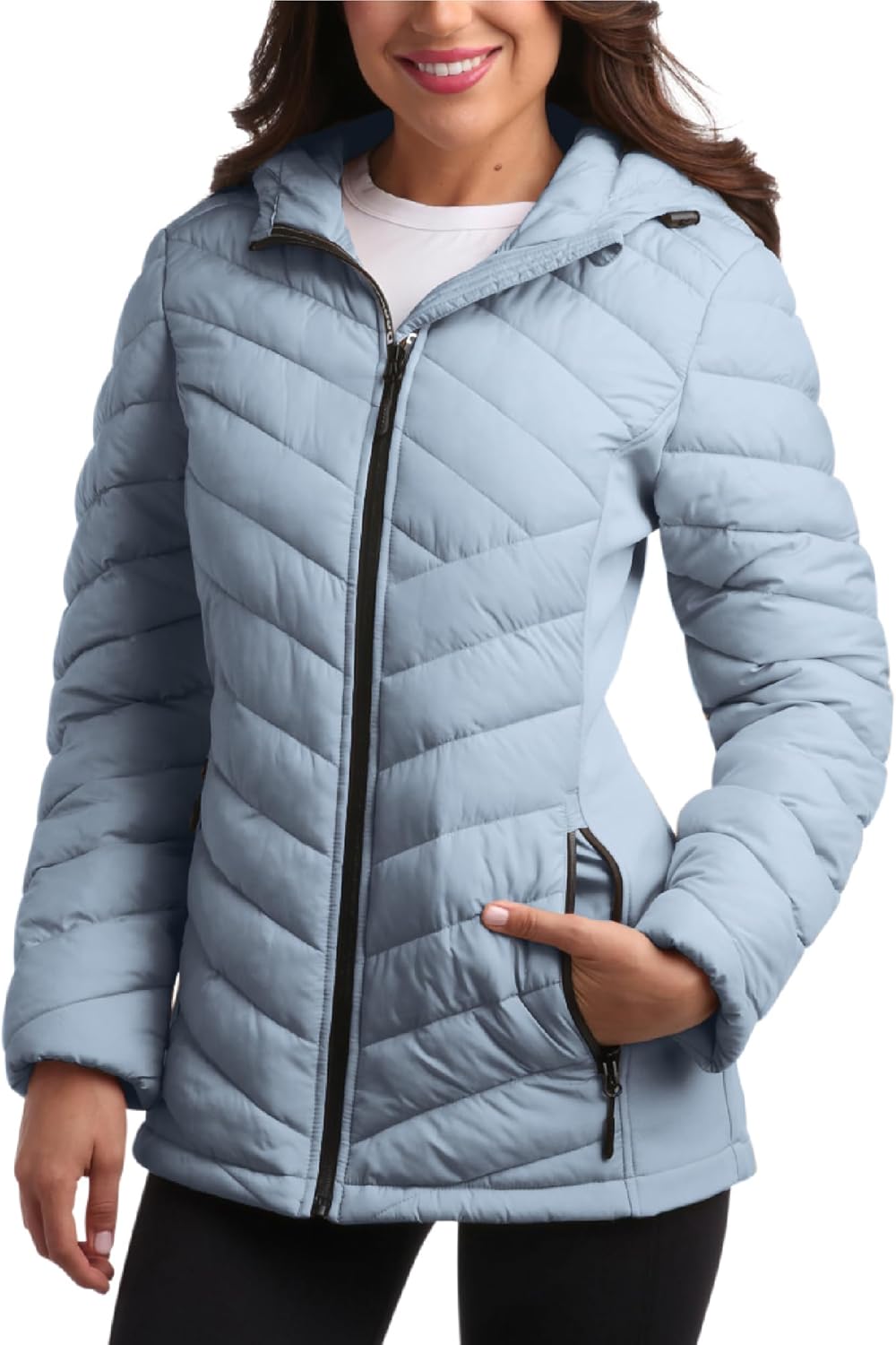 Reebok Womens Puffer Jacket for Cold Weather Versatility