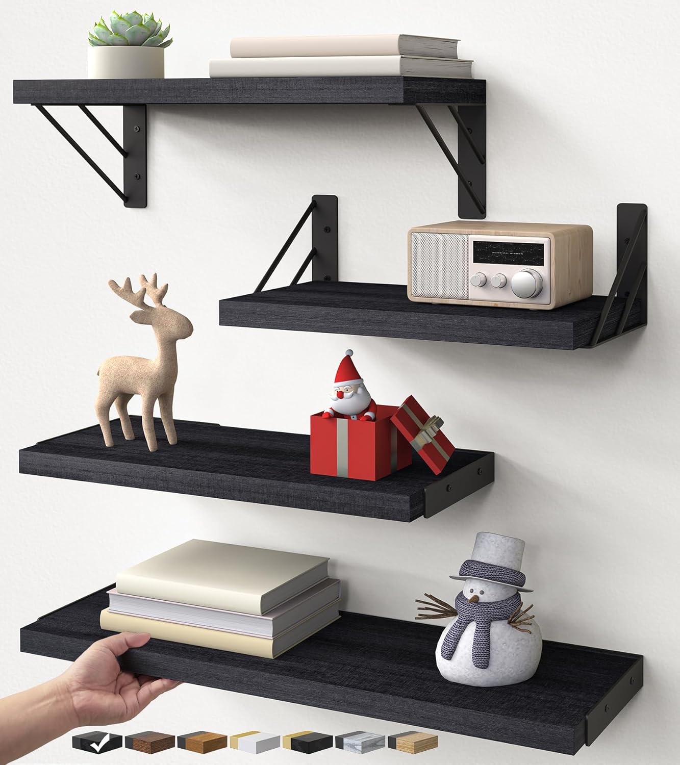 BAYKA Wall Mounted Floating Shelves for Stylish Home Storage
