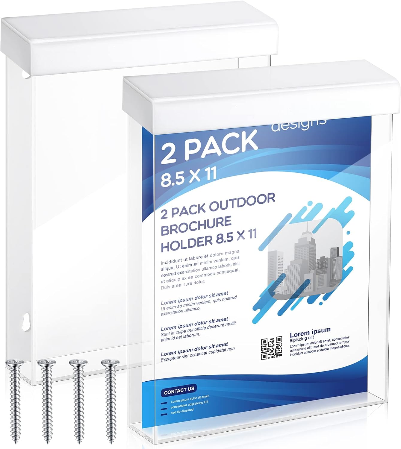 Remerry 2 Pcs Outdoor Brochure Holder for Literature Display