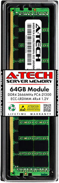 A-Tech 64GB DDR4 2666 ECC LRDIMM for Dell PowerEdge R440 - Server